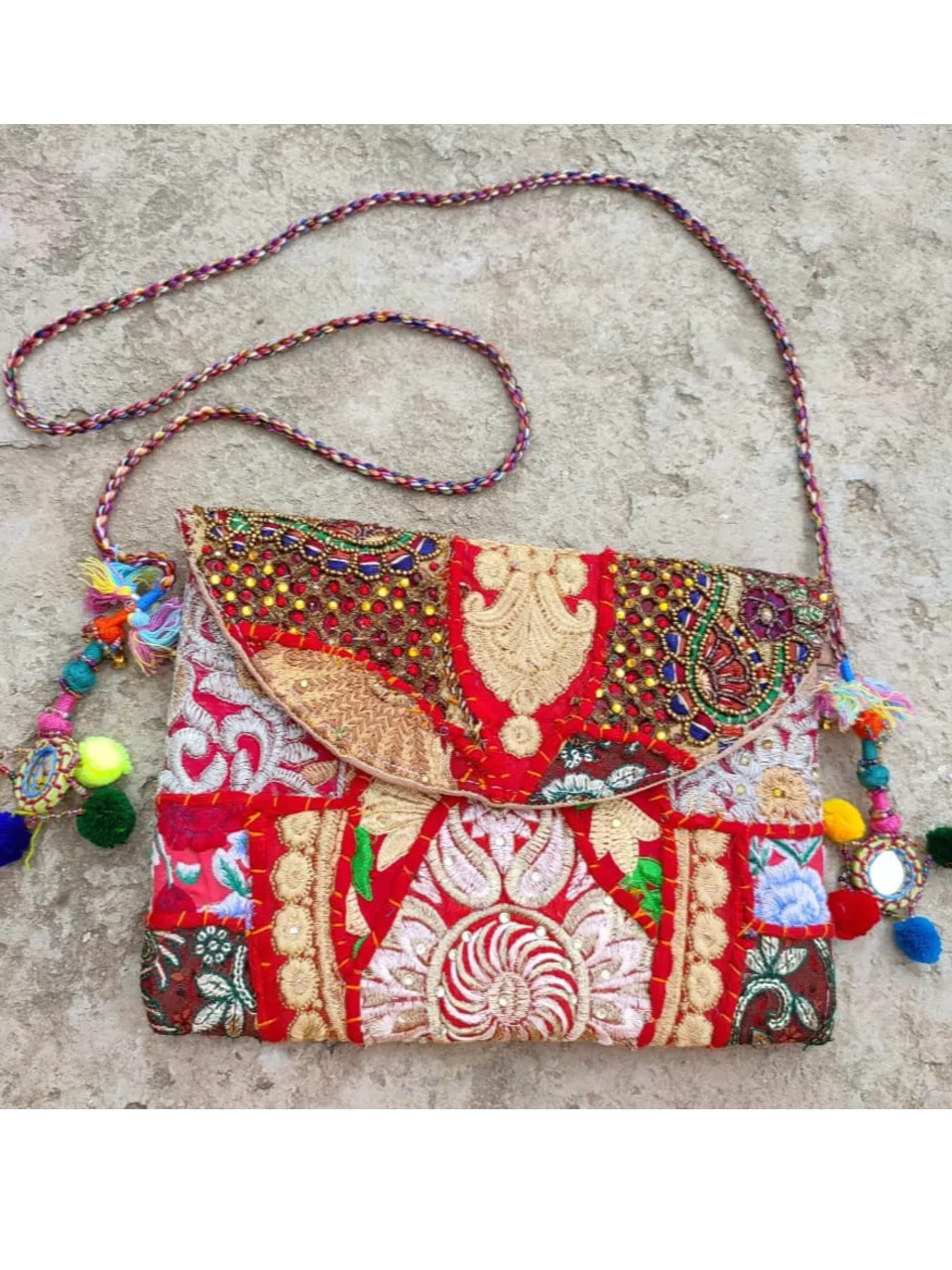 Banjara embroidery patch work sling bag for womenJCBB001  wwwsoosicoin