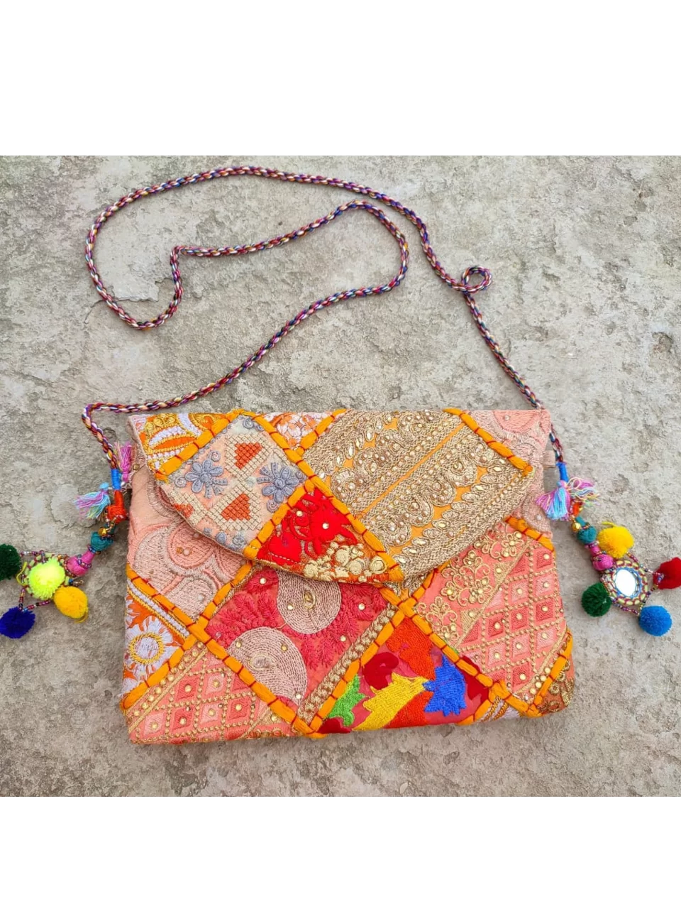 SriShopify Sling bag Combo for Women Banjara Cotton Side Bag for Girls  Mobile Sling Wallet Handmade Traditional Embroidery Crossbody Shoulder Bag  for  Gift For Rakhi Multicolor  Amazonin Shoes  Handbags