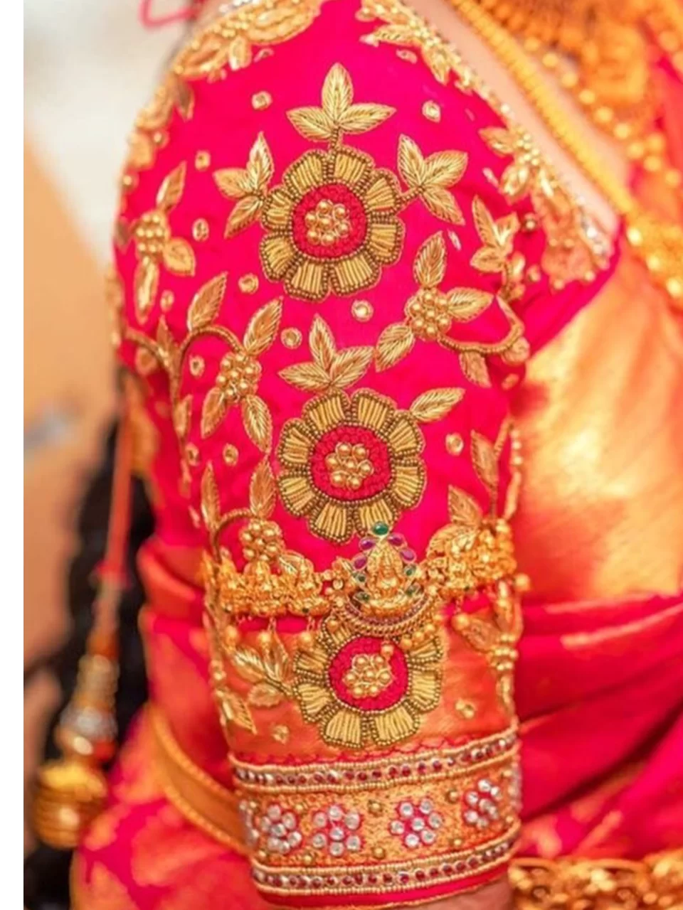 Beautiful Bridal Designer Blouse (A5) Red XL : The Morani Fashion